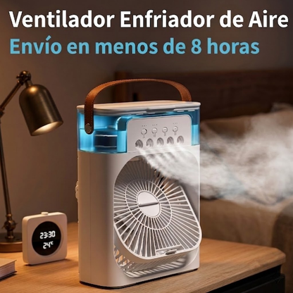 Aire Acondicionado Portátil 3 en 1 con Ventilador y Luz LED