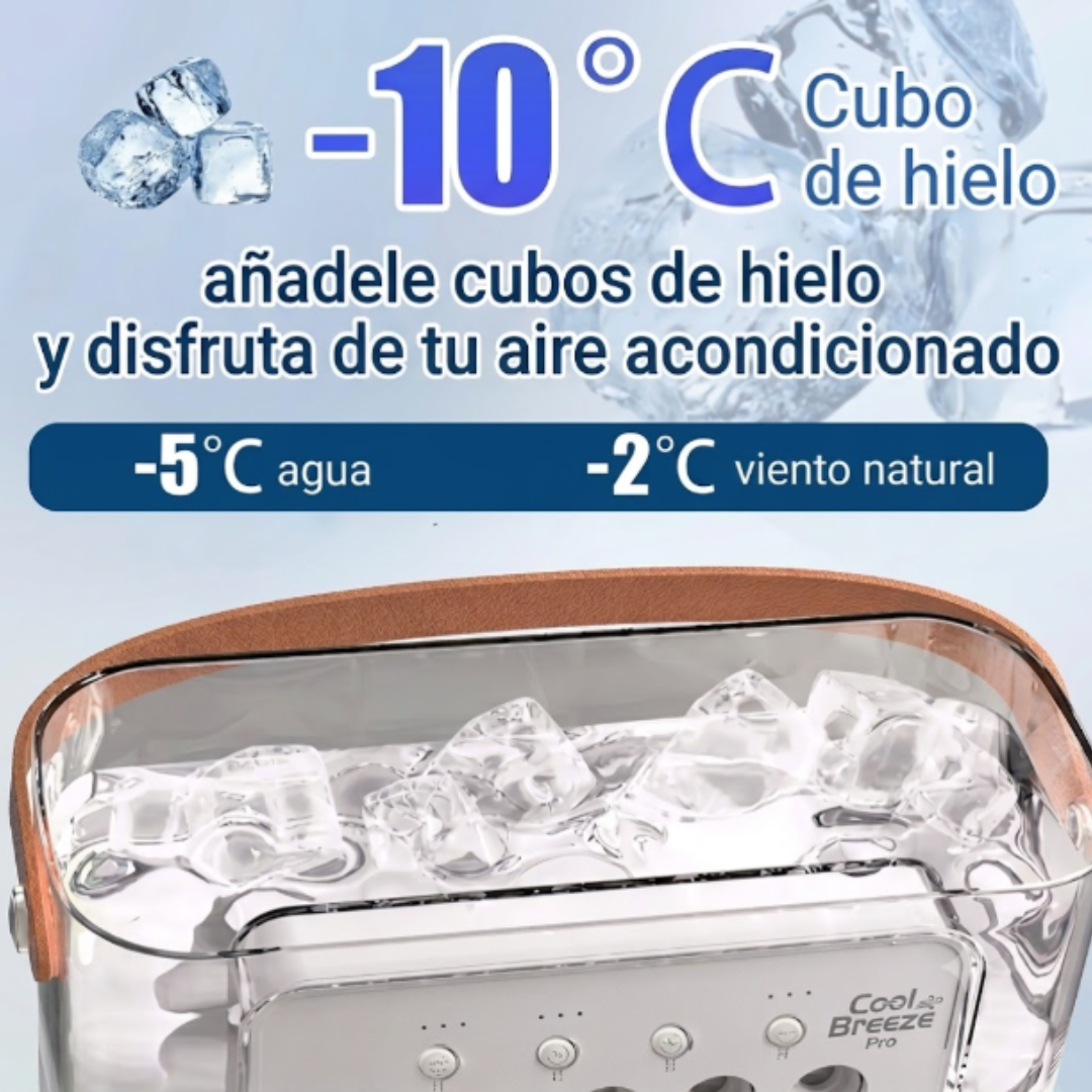 Aire Acondicionado Portátil 3 en 1 con Ventilador y Luz LED